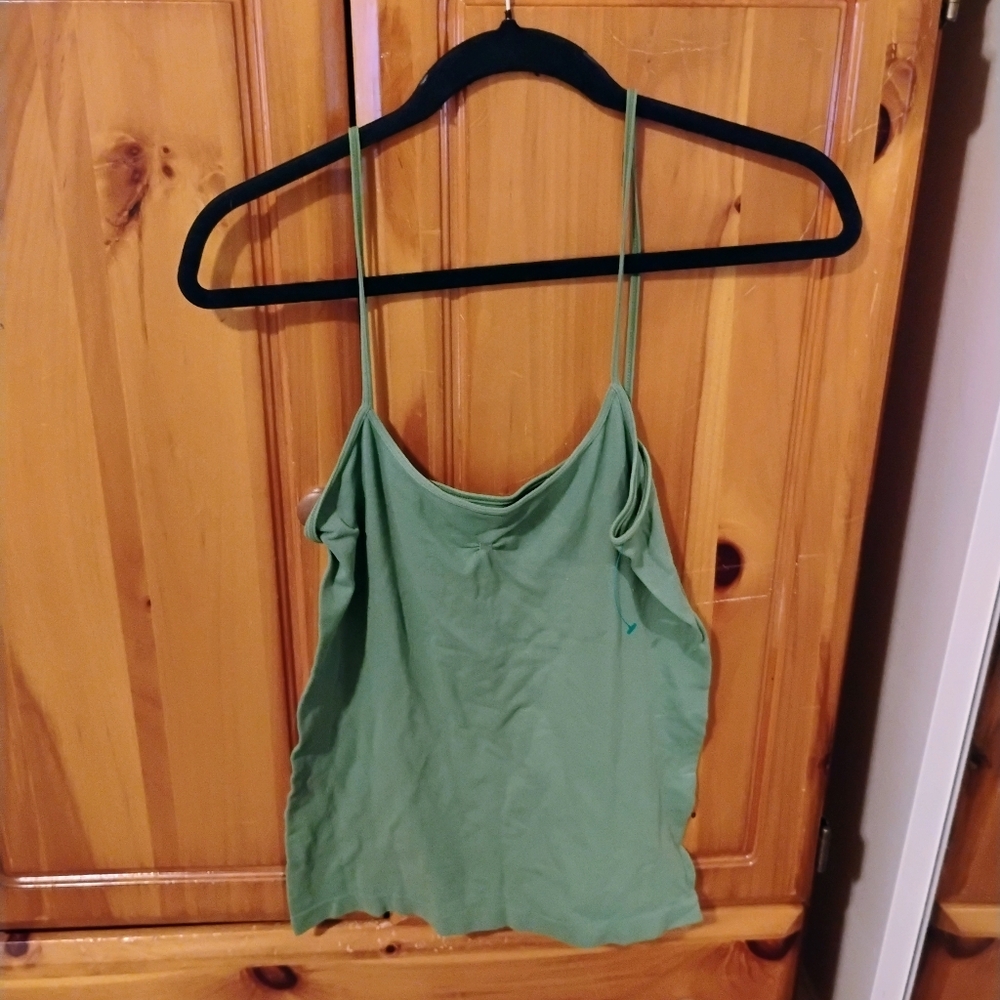 Green Spaghetti Strap Cami Top - Women
